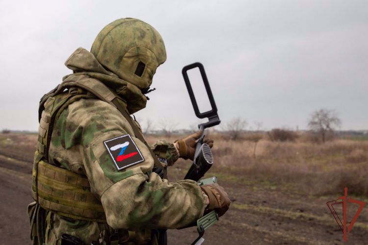 Саперы Росгвардии в Херсонской области уничтожили найденный рядом с жилыми домами боеприпас 