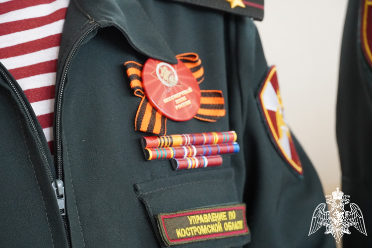 Торжественный митинг в честь Дня Победы прошел в Управлении Росгвардии по Костромской области